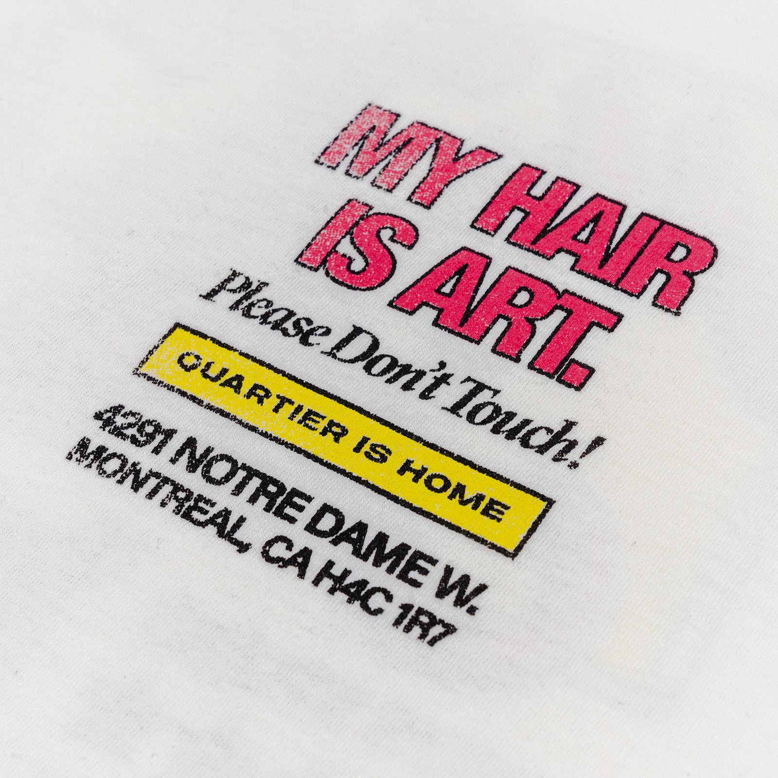 YOYO DID IT x QUARTIER IS HOME - "MY HAIR IS ART" T-SHIRT (OFF-WHITE)